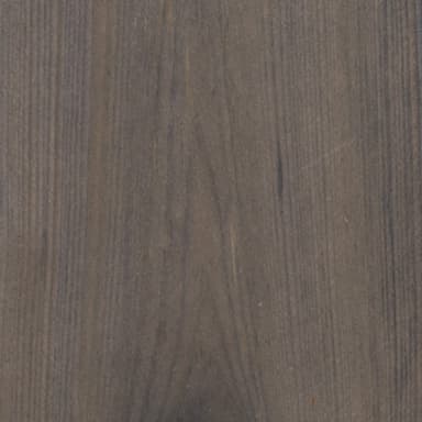 Charcoal wood finish swatch. Made in Canada.