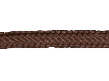 Wood box handle in brown braided cord made for Quintessential Canada Inc.
